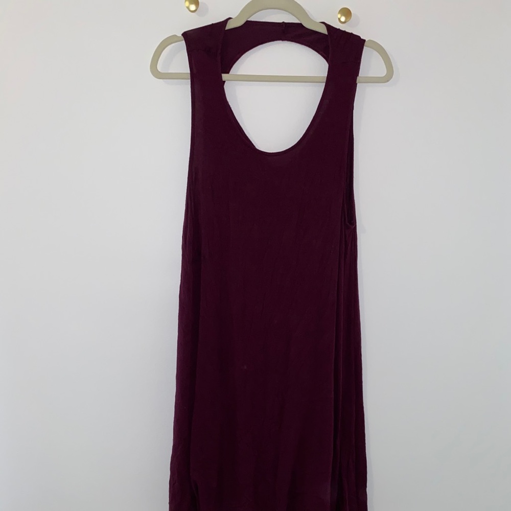 Maroon T Shirt Dress